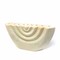 Hand Carved Soapstone Menorah White Finish Candle Holder for Hanukkah